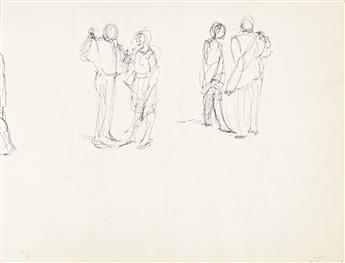 ISABEL BISHOP (1902-1988) Group of 4 drawings.